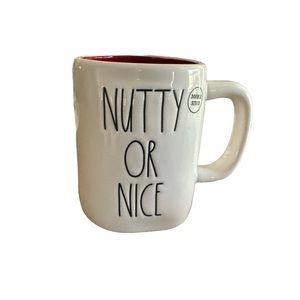 Rae Dunn. Nutty or nice watercolor mug